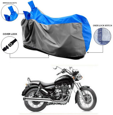 SEBONGO Waterproof Two Wheeler Cover for Royal Enfield(Thunderbird 500, Blue)