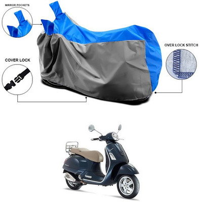 ANTHUB Waterproof Two Wheeler Cover for Vespa(Vespa, Blue, Grey)