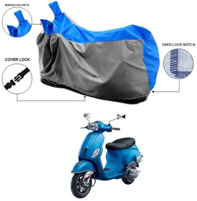 SEBONGO Waterproof Two Wheeler Cover for Vespa(Piaggio Vespa, Blue)