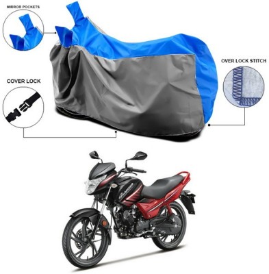 ANTHUB Waterproof Two Wheeler Cover for Hero(Glamour, Blue)