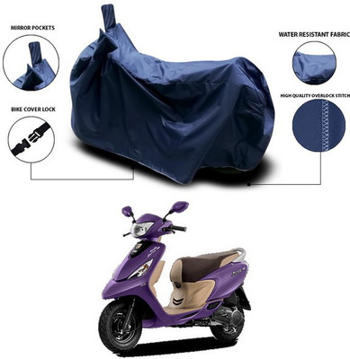 SEBONGO Waterproof Two Wheeler Cover for TVS(Scooty Zest 110, Blue)