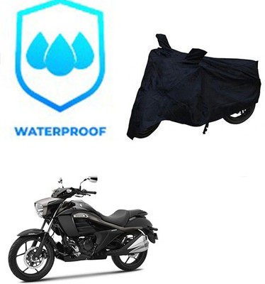 RPSENTTERPR Waterproof Two Wheeler Cover for Suzuki(Intruder, Black)