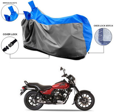 ANTHUB Waterproof Two Wheeler Cover for Bajaj(Avenger 180 Street, Blue, Grey)