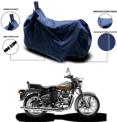 ANTHUB Waterproof Two Wheeler Cover for Royal Enfield(Bullet 500, Blue)