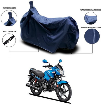 SEBONGO Waterproof Two Wheeler Cover for Hero(Glamour Programmed FI, Blue)