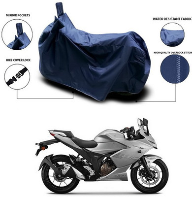SEBONGO Waterproof Two Wheeler Cover for Suzuki(Gixxer SF, Blue)