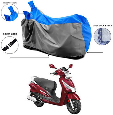 ANTHUB Waterproof Two Wheeler Cover for Hero(Destini 125, Blue, Grey)