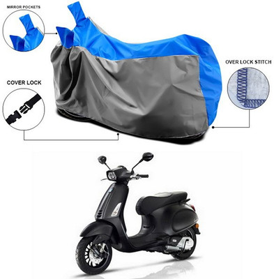 ANTHUB Waterproof Two Wheeler Cover for Vespa(Vespa, Blue, Grey)