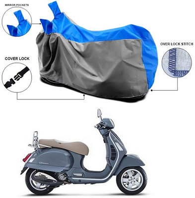 ANTHUB Waterproof Two Wheeler Cover for Vespa(Vespa, Blue, Grey)