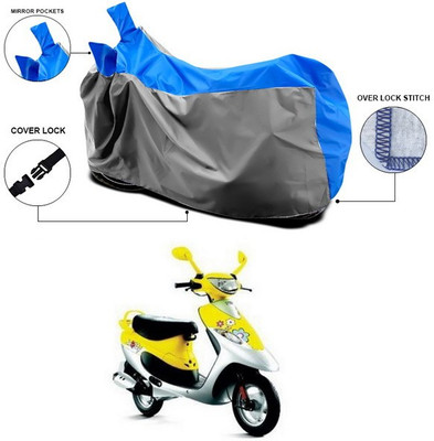 SEBONGO Waterproof Two Wheeler Cover for TVS(Scooty Pep+, Blue)