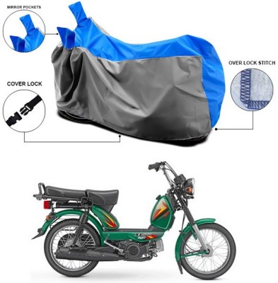 ANTHUB Waterproof Two Wheeler Cover for TVS(Heavy Duty Super XL, Blue, Grey)