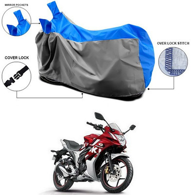ANTHUB Waterproof Two Wheeler Cover for Suzuki(Gixxer SF, Blue, Grey)