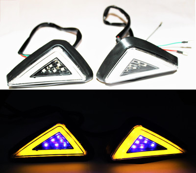 acube mart Front LED Indicator Light for Universal For Bike Universal For Bike(Yellow)
