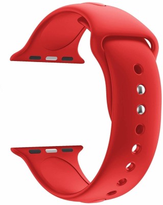 Global Creations Premium Silicon strap 40 mm Silicone Watch Strap(Red)