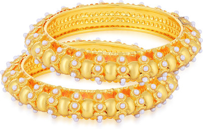 Sukkhi Alloy Pearl Gold-plated Bangle Set(Pack of 2)