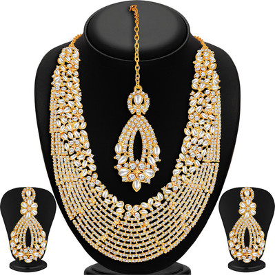 Sukkhi Alloy Gold-plated Gold Jewellery Set(Pack of 1)