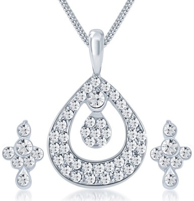 Sukkhi Alloy Rhodium Silver Jewellery Set(Pack of 1)