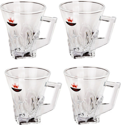 AFAST Pack of 4 Glass Afast New Design & Style Transparent Glass Tea/ Coffee Cup Set Of 4(Clear, Cup Set)