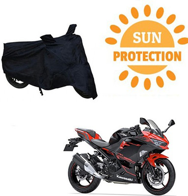 Mdstar Waterproof Two Wheeler Cover for Kawasaki(Ninja 250, Black)