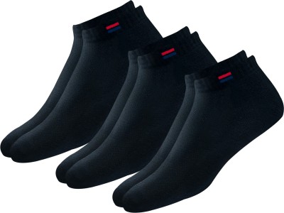 Navy Sport Men Solid Ankle Length(Pack of 3)