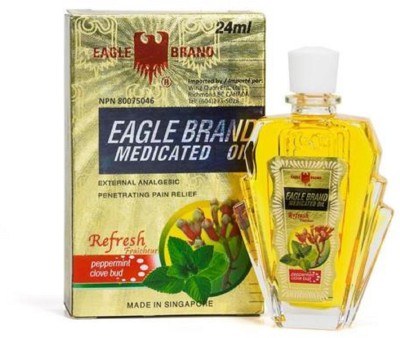 EagleBrand Medicated oil 24ml Singapore Product (Refresh - Peppermint & Clove bud) Liquid(24 ml)