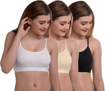Alishan Molded Cups Double layered Sport's Bra Women Sports Non Padded Bra(Multicolor)