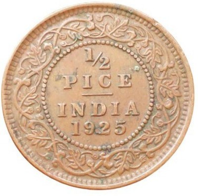 COINS WORLD 1/2 PICE INDIA 1925 GEORGE V KING HIGH GRADE COIN Modern Coin Collection(1 Coins)