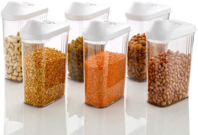 NMS TRADERS Plastic Cereal Dispenser  - 1100 ml(Pack of 6, Multicolor)