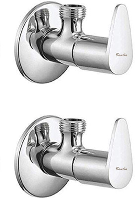 tantia Angel Valve Chrome Plated set of 2 Angle Cock Faucet(Wall Mount Installation Type)