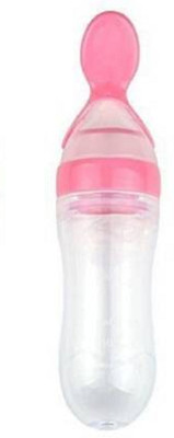 MIGHTY MOTHER Baby Squeeze Spoon Feeder Bottle for Infants - Rice |Vegetable Paste Milk Food In Multi-color  - Silicone(Multicolor)
