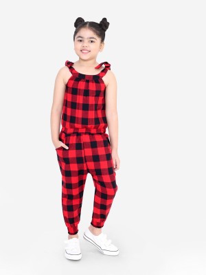 naughty ninos Checkered Girls Jumpsuit