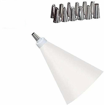radhe krishna enterprise 12 Piece Cake Decorating Set Frosting Icing Piping Bag Tips with Steel Nozzles Kitchen Tool Set(Baking Tools)