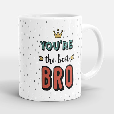 Sublikraft You Are The Best bro Multi Color Printed Ceramic Coffee Mug(330 ml)