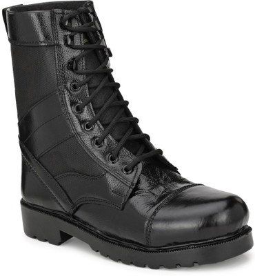 Astro LEATHER COMBAT ARMY BOOT SHOES/ARMY SHOES/DMS SHOES FOR MEN Boots For Men(Black , 6)