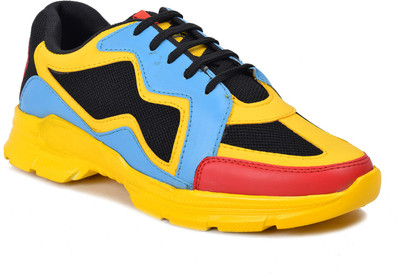 Shuzer68 Comfortable Stylish Premium Quality light weight Multicolour Walking Shoes For Men(Blue, Multicolor, Tan)
