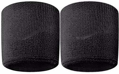 Gmefvr Sports Wrist Band Black Pack of 1 Pair Wrist Support