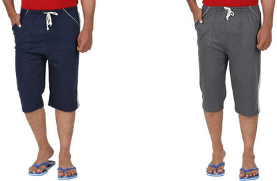 WellFitLook Solid Men Three Fourths