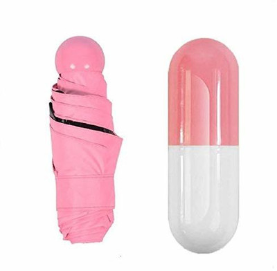 Crafty Ultra Lights and Small Anti-UV Capsule Tablet Umbrella with Case (Multicolour) Umbrella(Multicolor)