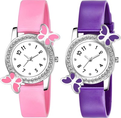 NEWMODIFIED BUTTERFLYR DIMOND TWO SET Analog Watch  - For Women