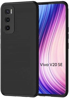 NewSelect Back Cover for Vivo V20 SE(Black, Grip Case, Pack of: 1)