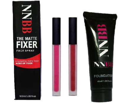 nnbb FIXER AND PRIMER TUBE AND LIPISTIC 2 PIC COMBO KIT(4 Items in the set)