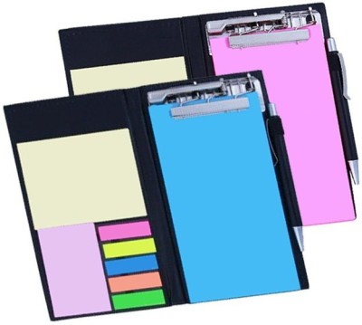 COI Memo Pink and Blue Note pad Organiser/memo Notebook Holder Booklet Block Notes for Making Check List for Office and Gifting Purpose with Tear Off Sheets with Free Pen (Set of 2) Pocket-size Memo Pad UNRULED 50 Pages(Pink, Blue, Pack of 2)