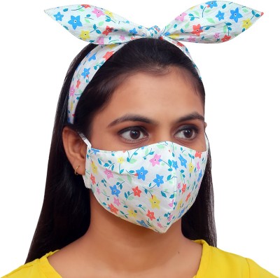 NNR RABBIT EAR MASK HAIR BAND COMBO-1 Hair Band(White, Blue)