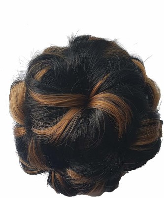EASYOUNG Golden Highlight Claw  Bun  Extension For Women And Girls (Pack of 1) Hair Extension