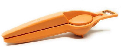 prisma collection Plastic New Lemon Squeezer with Bottle Opener | Lemon Crusher | 2 in 1 Lemon Squeezer | Opener + Squeezer - Multicolor (Novel Lemon Squeezer) Hand Juicer(Orange)