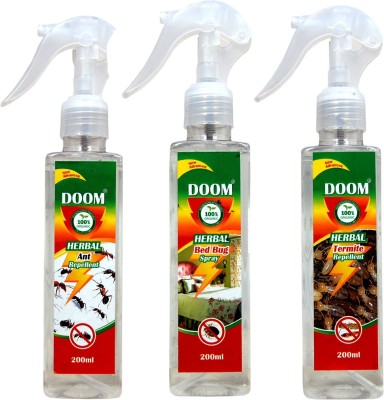 Doom Herbal Ant, Bed Bug and Termite Killer(3 x 200 ml)