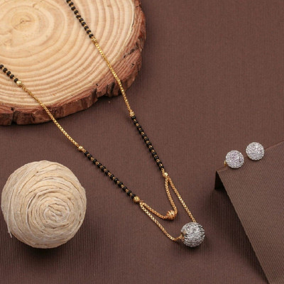 Bright STYLE Alloy Gold-plated Black, Silver Jewellery Set(Pack of 1)