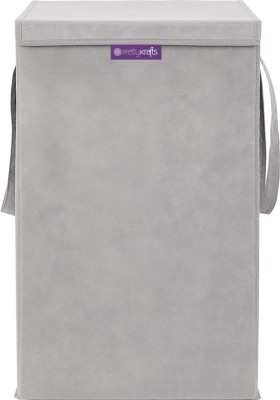 PrettyKrafts 75 L Grey Laundry Basket(Non Woven)