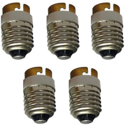 DECOBELL Home Travel Converter E27 TO B22 Adapter Conversion Socket Fireproof Socket Lamp Holder Converters Lighting Accessories Plastic, Aluminium Light Socket(Pack of 5)