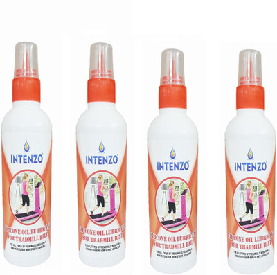 intenzo Silicone Oil Lubricant for Treadmill Belt in Easy Dispenser Nozzle Bottle Manual Pump(400 g Pack of 4)